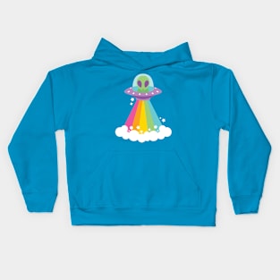 Rainbow Alien HUGE Edition Kids Hoodie